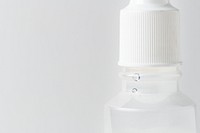 Medical alcohol bottle on a white background