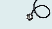 Medical stethoscope on a white background