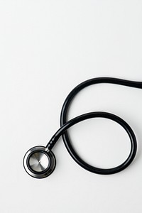 Medical stethoscope on a white background