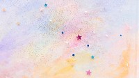 Aesthetic desktop wallpaper background, glittery star confetti