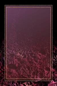 Gold frame on ombre purple and pink fuchsia granite texture background 