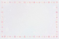 Pink sparkling star rectangular border frame on transparent blank ground