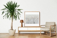 Picture frame mockup psd with Scandinavian design