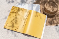 Magazine pages mockup psd summer reading