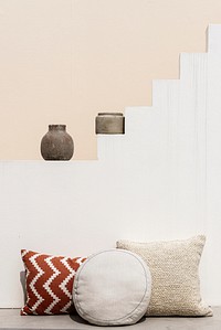 Printed cushions mediterranean interior design