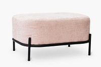 Pink velvet stool psd mockup modern chic interior