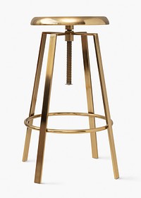 Brass bar stool psd mockup modern furniture design