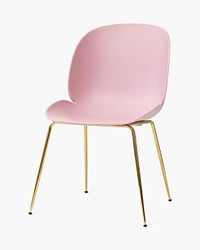 Chic dining chair psd mockup with brass legs