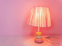 Feminine Style Lamp in a Pink Room 
