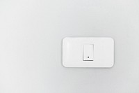 Switch supply on white background