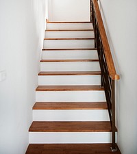 Staircase on white background