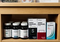 Group of medicine drugs stock