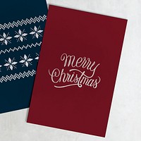 Christmas holiday greeting design mockup