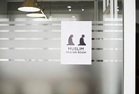 A Muslim prayer room