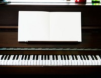 Piano music note book with design space