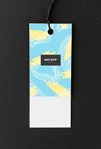 Colorful bookmark tag mockup design
