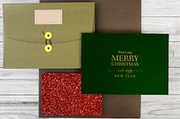 Christmas holiday greeting design mockup