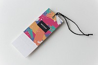 Colorful bookmark tags mockup design