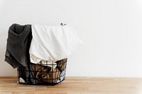 Used clothes in a basket