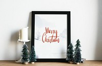 Christmas holiday greeting design mockup