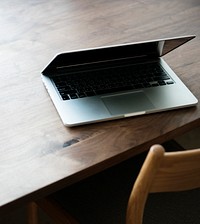 Laptop on a table