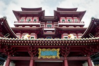 Beautiful view of Tooth relic temple in singapore