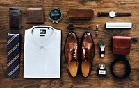 Men's collection of things used daily