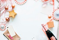 Party items on white background with design space