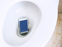 Smartphone fell in the toilet bowl