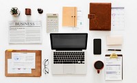 Flat lay of business concept