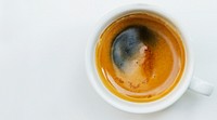 Close up of a hot cup of coffee