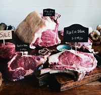 Cuts of beef food photography recipe idea