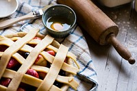 Homemade mixed berry pie food photography recipe idea