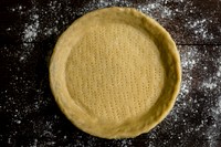 Close up of an unbaked pie crust
