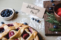 Homemade mixed berries pie food photography recipe idea