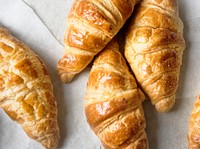 Homemade croissant food photography recipe idea
