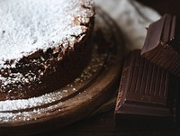 Chocolate fudge food cake photography recipe idea