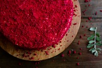 Red velvet cake food photography recipe idea