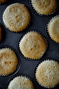 Baked cupcakes food photography recipe idea