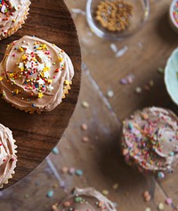Chocolate cupcake food photography recipe idea