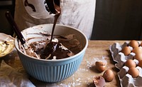 Chocolate frosting food photography recipe idea