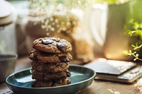 Homemade chocolate chip cookies food photography recipe idea