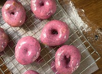 Homemade doughnuts food photography recipe idea