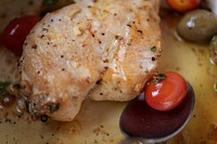 Roasted chicken food photography recipe idea