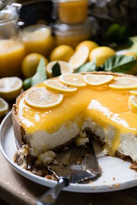 Lemon chessescake food photography recipe idea