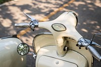 Closeup of a classic vintage scooter
