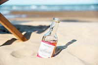Alcoholic drink in the sand