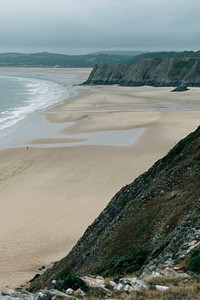 View from the Three Cliffs Bay in the United Kingdom
