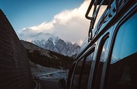 Beautiful view of the Himalayas from the van