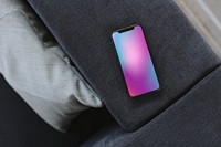 Mobile phone with a colorful background